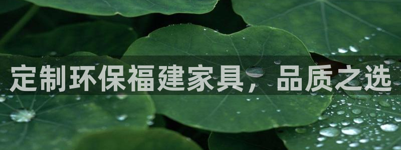 杏耀平台注册问一问：定制环保福建家具，品质之选