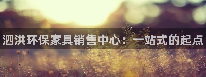 杏耀代理登录中心：泗洪环保家具销售中心：一站式的起点